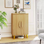 Mueble aparador Costway con puertas dobles y 3 estantes desmontables
