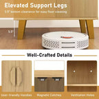 Mueble aparador Costway con puertas dobles y 3 estantes desmontables