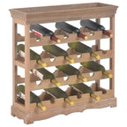 vidaXL Botellero de vino con bandeja superior Mueble organizador de vino de pie, Madera de ingeniería