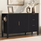 GDFStudio Law Modern Large Storage Cabinet with Drawers and Adjustable Shelves
