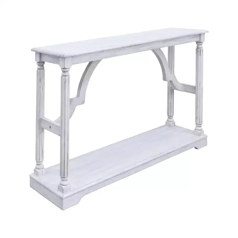 Mesa consola de madera Galano con estante inferior 45.9 An x 11.8 Prof x 29.9 Al