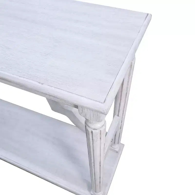 Mesa consola de madera Galano con estante inferior 45.9 An x 11.8 Prof x 29.9 Al