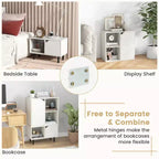 Estantería apilable Costway, gabinete de celosía combinable, estantería de suelo abierta, ajustable