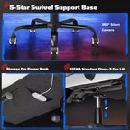 RSPGAME Silla de oficina ergonómica básica para videojuegos para adultos, sillas de oficina de cuero de PU con soporte lumbar vibratorio y reposapiés retráctil, sillas de computadora para el hogar