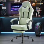 Silla de oficina ergonómica TUYOHW con asiento de muelles ensacados, silla gamer con capacidad de 300 lb con almohada lumbar ajustable y reposapiés para adultos y estudiantes