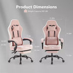 Silla de oficina ergonómica TUYOHW con asiento de muelles ensacados, silla gamer con capacidad de 300 lb con almohada lumbar ajustable y reposapiés para adultos y estudiantes