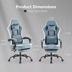 Silla de oficina ergonómica TUYOHW con asiento de muelles ensacados, silla gamer con capacidad de 300 lb con almohada lumbar ajustable y reposapiés para adultos y estudiantes