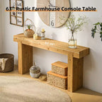 Mesa consola estrecha de entrada de madera de 63, mesa de sofá estilo granja para pasillo, sala de estar o detrás del sofá - Panipeachy