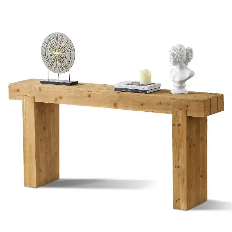 Mesa consola estrecha de entrada de madera de 63, mesa de sofá estilo granja para pasillo, sala de estar o detrás del sofá - Panipeachy