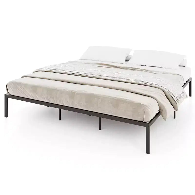 Costway King Size Metal Bed Frame Heavy Duty Support Slats Mattress Foundation