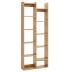 Estantería de 11 niveles Costway con kits antivuelco, estante de exhibición de madera en forma de árbol
