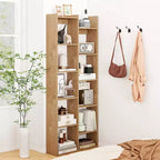Estantería de 11 niveles Costway con kits antivuelco, estante de exhibición de madera en forma de árbol