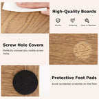 Estantería de 11 niveles Costway con kits antivuelco, estante de exhibición de madera en forma de árbol