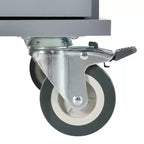 Carro de cocina con superficie de madera y barra de desayuno plegable, isla de cocina móvil con ruedas, almacenamiento y toallero