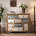 GDFStudio Lira 39.37'' Vintage Wooden Accent Chest with 7 Drawers and 2 Doors