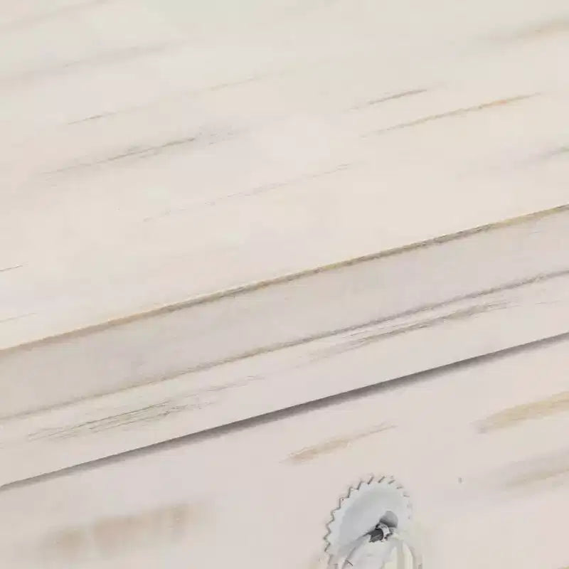 vidaXL Mesita de Noche Blanca 40x30x50 cm Madera Maciza de Mango