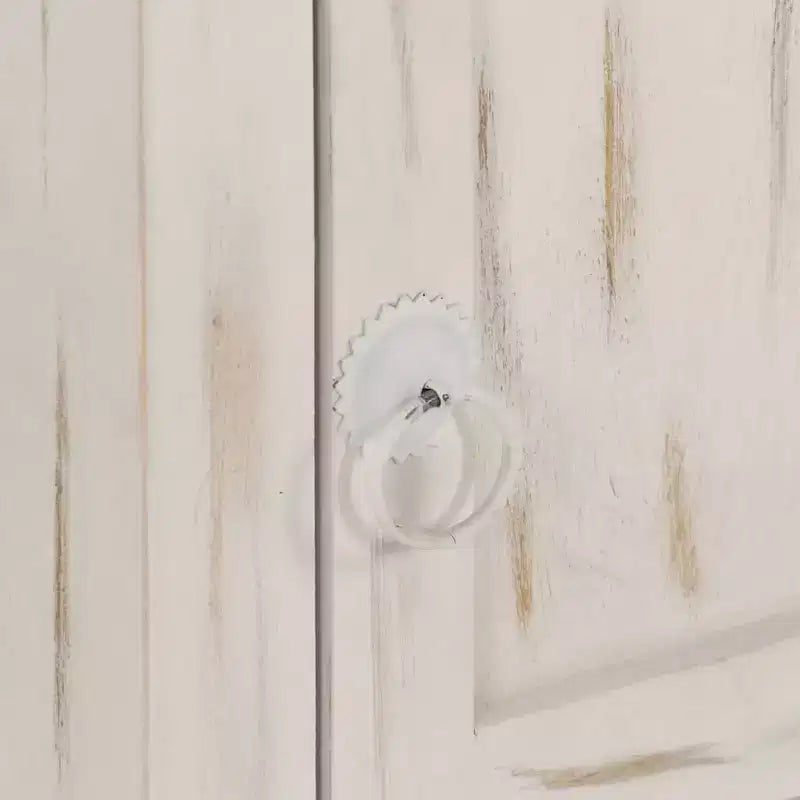 vidaXL Mesita de Noche Blanca 40x30x50 cm Madera Maciza de Mango