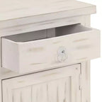 vidaXL Mesita de Noche Blanca 40x30x50 cm Madera Maciza de Mango