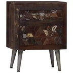 vidaXL Mesita de Noche Madera Maciza Reciclada 40x30x50 cm