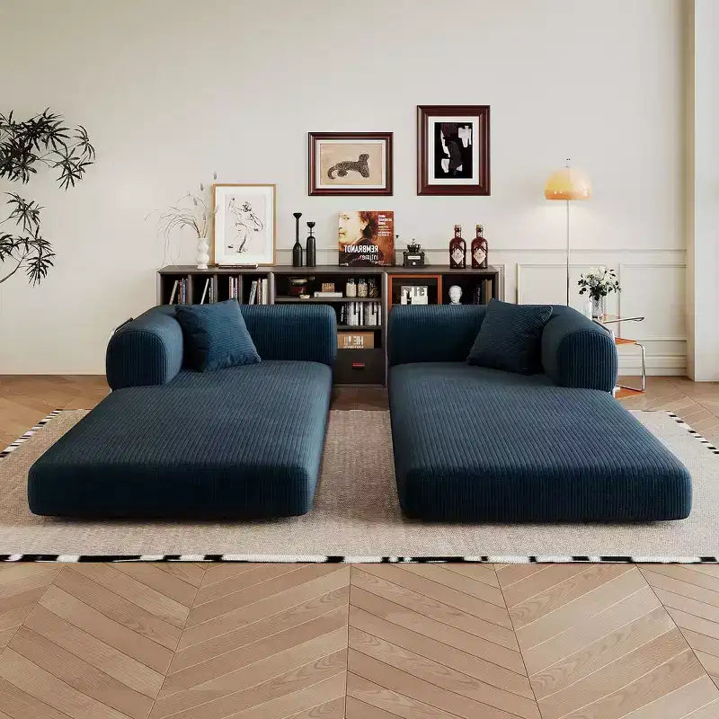 Whisen 78.8 Sofá seccional modular sin brazos, sofá cama convertible, sofá de compresión con respaldo y reposabrazos con almohada