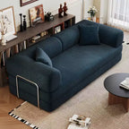 Whisen 78.8 Sofá seccional modular sin brazos, sofá cama convertible, sofá de compresión con respaldo y reposabrazos con almohada