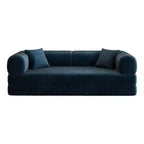 Whisen 78.8 Sofá seccional modular sin brazos, sofá cama convertible, sofá de compresión con respaldo y reposabrazos con almohada