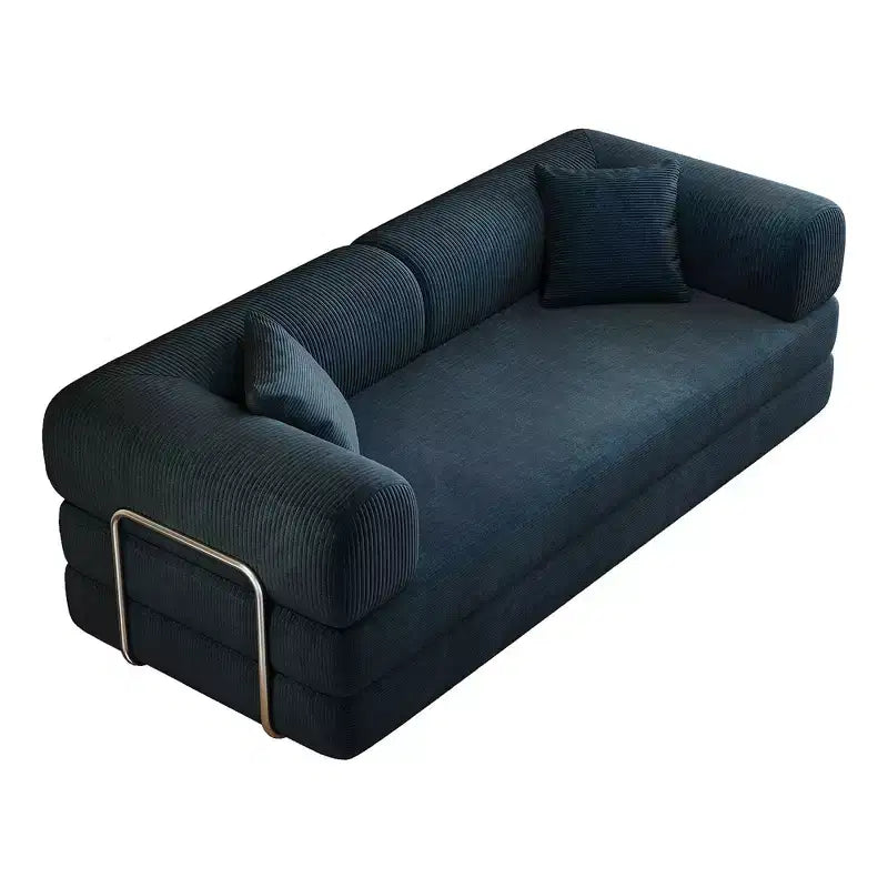Whisen 78.8 Sofá seccional modular sin brazos, sofá cama convertible, sofá de compresión con respaldo y reposabrazos con almohada