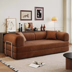 Whisen 78.8 Sofá seccional modular sin brazos, sofá cama convertible, sofá de compresión con respaldo y reposabrazos con almohada