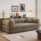 Whisen 78.8 Sofá seccional modular sin brazos, sofá cama convertible, sofá de compresión con respaldo y reposabrazos con almohada