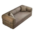 Whisen 78.8 Sofá seccional modular sin brazos, sofá cama convertible, sofá de compresión con respaldo y reposabrazos con almohada