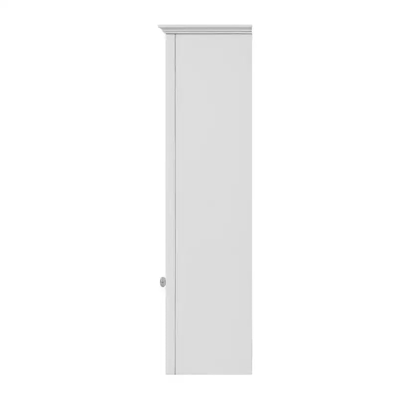 Whisen Armario de Almacenamiento de Baño Montado en la Pared, Armario para Medicinas, Armario con Espejo con 1 Estante Ajustable - Blanco