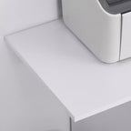 Soporte para impresora móvil, carro archivador rodante con ruedas, estante ajustable, cajón y soporte para CPU