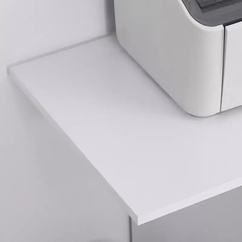Soporte para impresora móvil, carro archivador rodante con ruedas, estante ajustable, cajón y soporte para CPU