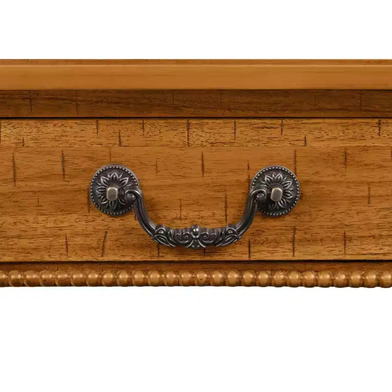 Juego de 3 mesas de centro de madera maciza Luxystar con cajón, incluye 1 mesa de centro vintage y 2 mesas auxiliares para sala de estar
