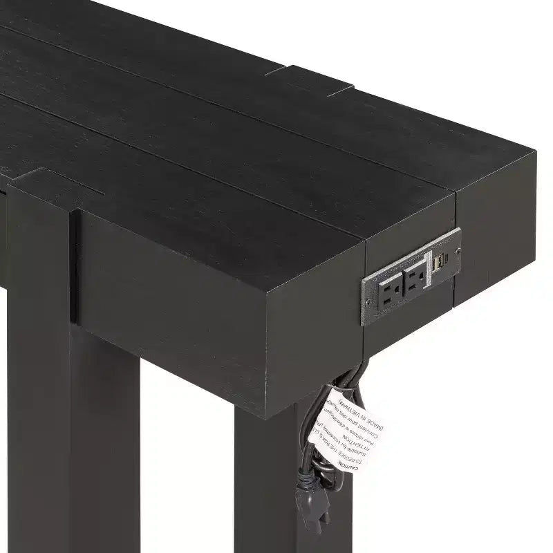 Mesa consola de 47" con cajones de almacenamiento, mesa detrás del sofá de chapa de madera, mesa estrecha para entrada para sala de estar u oficina en casa-Panipeachy