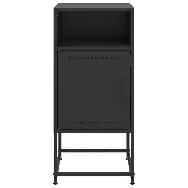 vidaXL Mesita de Noche Auxiliar Mueble de Dormitorio de Acero