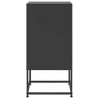 vidaXL Mesita de Noche Auxiliar Mueble de Dormitorio de Acero