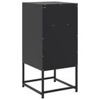 vidaXL Mesita de Noche Auxiliar Mueble de Dormitorio de Acero