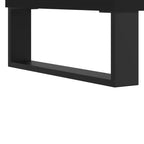 vidaXL Mesa de centro negra de madera contrachapada con almacenamiento medio