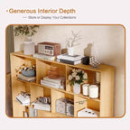 Estantería de almacenamiento de 10 cubos, organizador de almacenamiento de cubos de madera, estantería de madera de 3 niveles para sala de estar/oficina, vitrina, cubos de almacenamiento para decoración del hogar