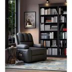 Sillón Reclinable de Masaje para Adultos, Mecedora Giratoria con Calefacción, Cuero PU, Control Remoto, Portavasos, Bolsillo Lateral, Sillón Reclinable Ancho para Sala de Estar, Dormitorio