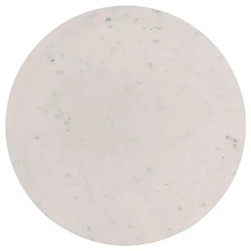 Coaster, Mesa de centro redonda Aldis de mármol con tope blanco