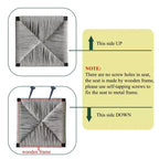 TUYOHW Taburetes de Bar Modernos de Cuerda de Papel Tejida, Juego de 2, Sillas de Bar de Altura de Mostrador con Estructura Metálica y Reposapiés, Sillas de Comedor para Cocina, Bar del Hogar