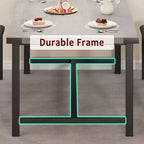 Juego de mesa de comedor de 3 piezas para 4-6 personas, mesa de cocina extensible de 160 cm y juego de bancos con estructura de metal, 2 bancos tapizados, gris retro