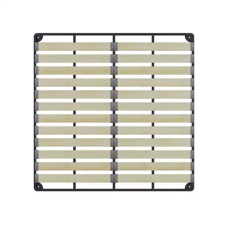 Cama de plataforma tapizada tamaño King Whisen, armazón de cama de metal y madera maciza con cabecera de terciopelo con forma especial