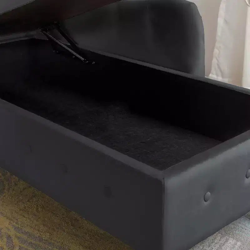 MAYEERTY Tumbona de terciopelo, almohada de almacenamiento, ribete de tachuelas, brazo enrollado, sala de estar, dormitorio, oficina, beige