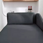 MAYEERTY Tumbona de terciopelo, almohada de almacenamiento, ribete de tachuelas, brazo enrollado, sala de estar, dormitorio, oficina, beige