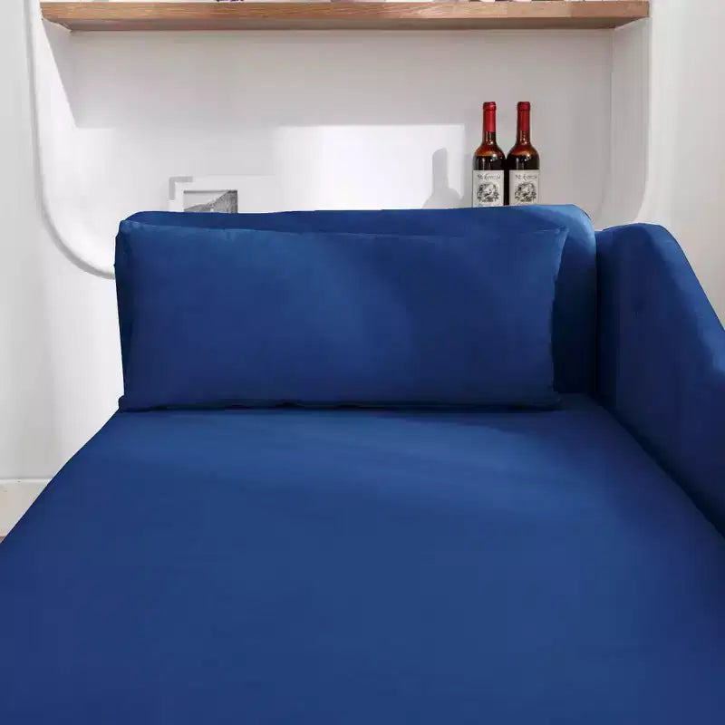 MAYEERTY Tumbona de terciopelo, almohada de almacenamiento, ribete de tachuelas, brazo enrollado, sala de estar, dormitorio, oficina, beige