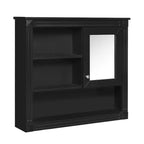 Botiquín de MDF rectangular FAMYYT de 32 pulg. de ancho x 28 pulg. de alto con espejo, 5 estantes extraíbles y bisagras de cierre suave