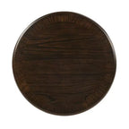 Mesa auxiliar redonda Luxystar Retro de madera con base en forma de X para comedor o sala de estar, Espresso